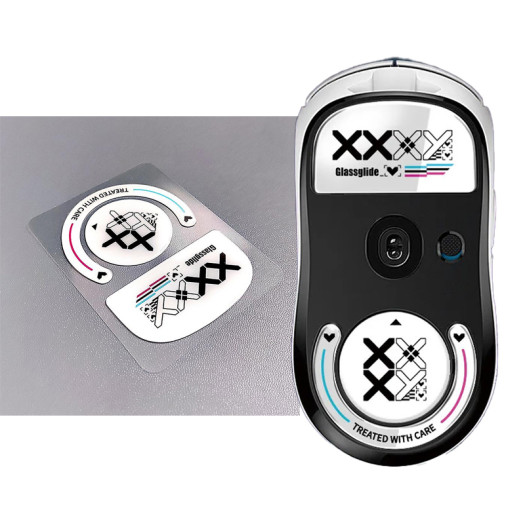 Mouse Skates Glide Feet Pads Mouse Feet Sticker for G Pro X Superlight Rounded Curved Edges - White